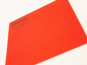 Branded folder, red for Paragon